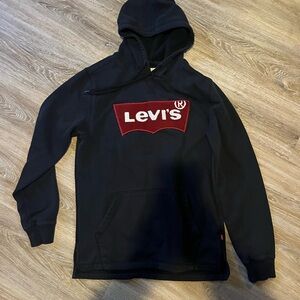 Levi's Black and Red Logo Hoodie